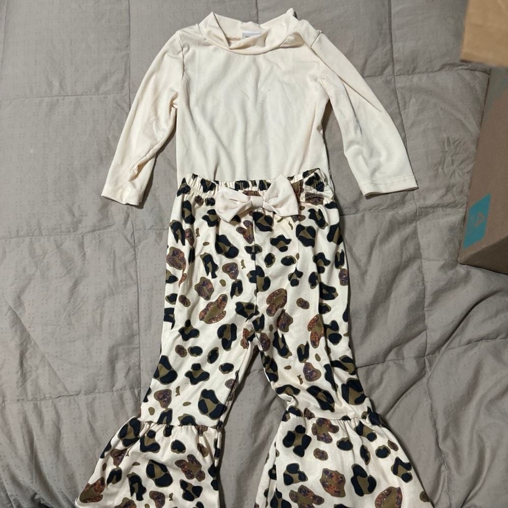 Amazon Cream and Brown Kids Matching Set